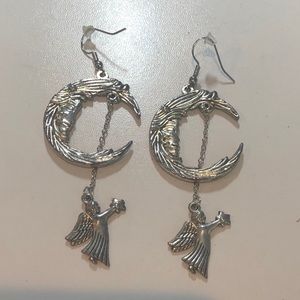 silver dangle earrings